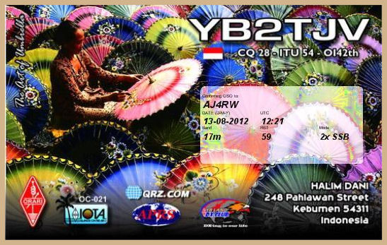 INDONESIA qsl